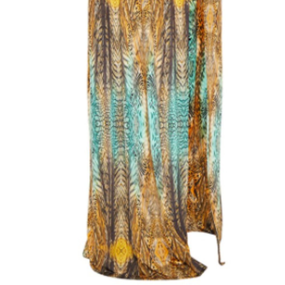 NWT- MULTI TIGER PRINT CROSS OVER HALTERNECK MAXI DRESS/COVER UP - Picture 16 of 16